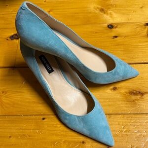Nine West Women's Teal Suede Heels